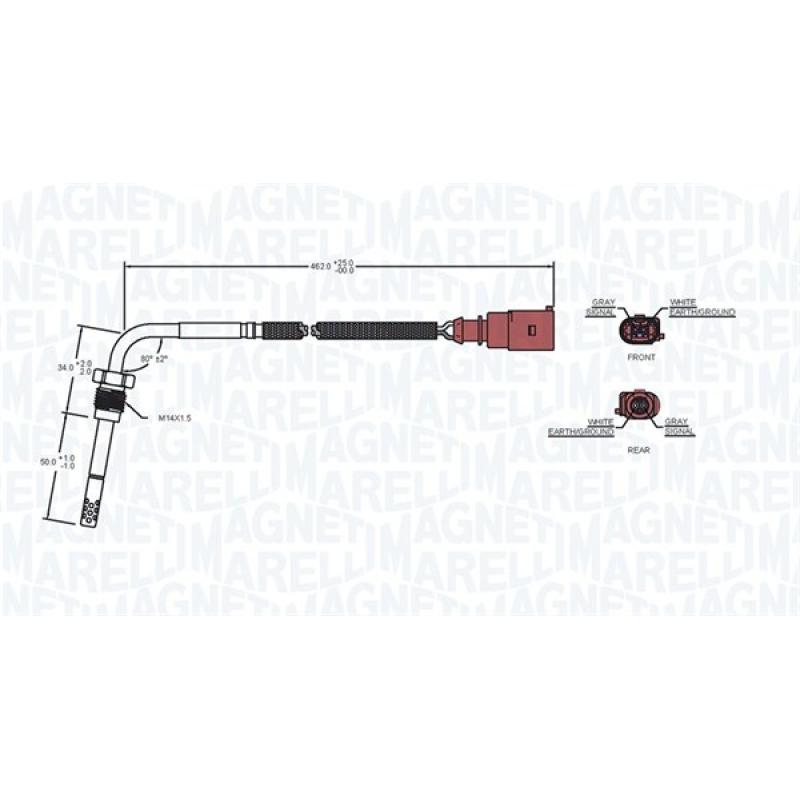 Capteur, température des gaz MAGNETI MARELLI 172000025010 - Visuel 1