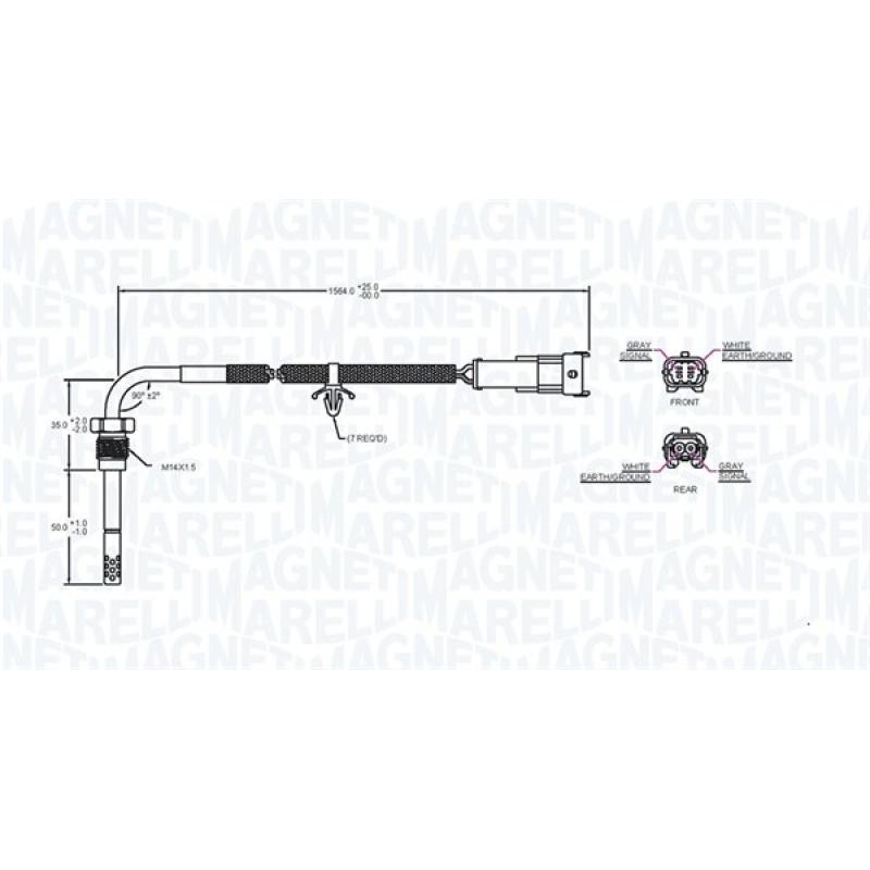 Capteur, température des gaz MAGNETI MARELLI 172000031010 - Visuel 1