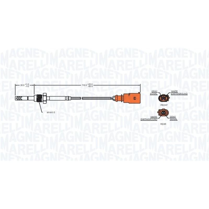 Capteur, température des gaz MAGNETI MARELLI 172000033010 - Visuel 1