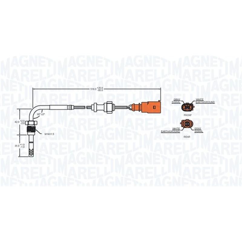 Capteur, température des gaz MAGNETI MARELLI 172000039010 - Visuel 1