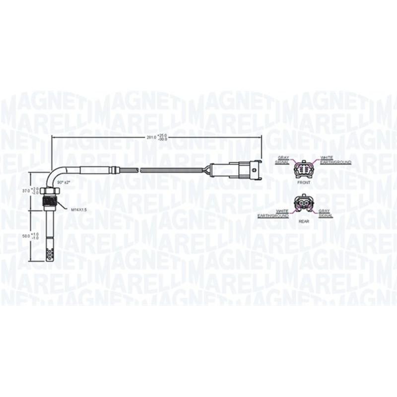 Capteur, température des gaz MAGNETI MARELLI 172000047010 - Visuel 1