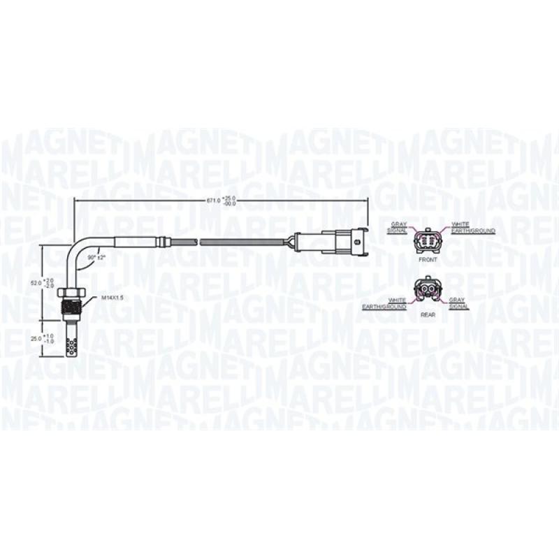 Capteur, température des gaz MAGNETI MARELLI 172000059010 - Visuel 1