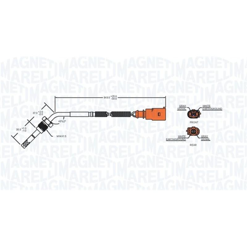 Capteur, température des gaz MAGNETI MARELLI 172000073010 - Visuel 1