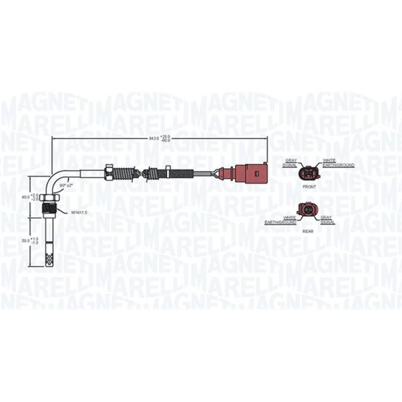 Capteur, température des gaz MAGNETI MARELLI 172000105010 - Visuel 1