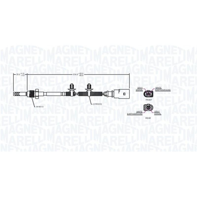 Capteur, température des gaz MAGNETI MARELLI 172000161010 - Visuel 1
