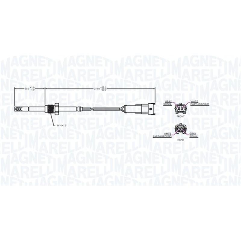 Capteur, température des gaz MAGNETI MARELLI 172000163010 - Visuel 1