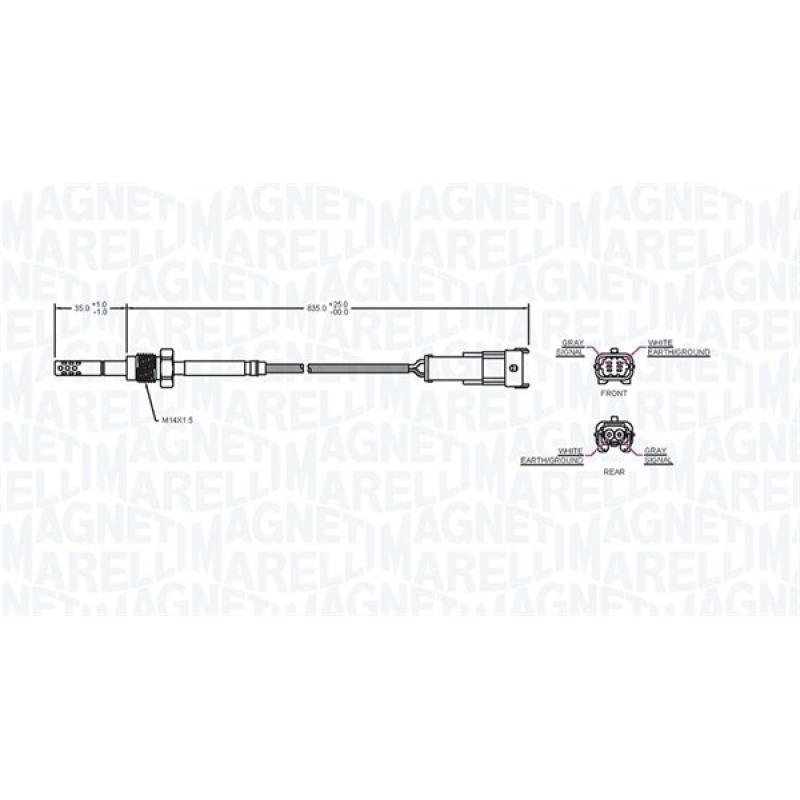 Capteur, température des gaz MAGNETI MARELLI 172000177010 - Visuel 1