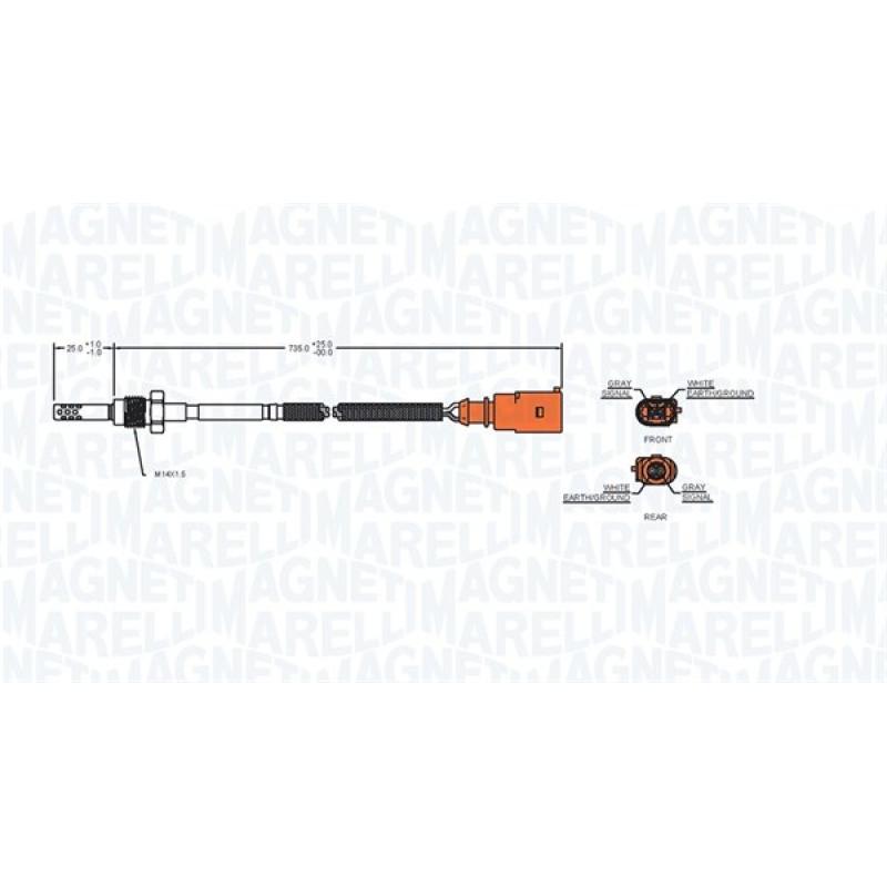 Capteur, température des gaz MAGNETI MARELLI 172000189010 - Visuel 1
