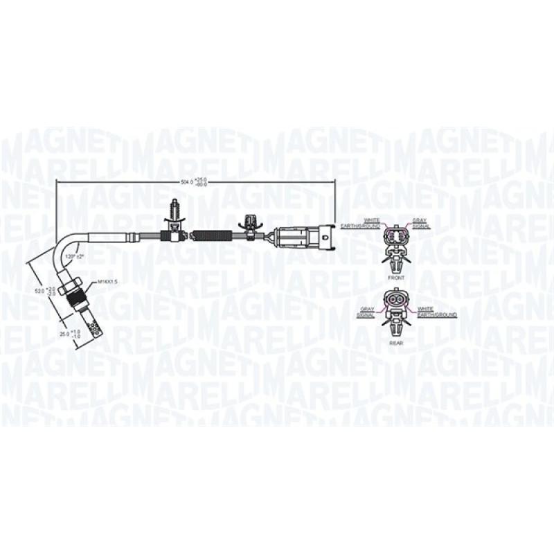 Capteur, température des gaz MAGNETI MARELLI 172000221010 - Visuel 1