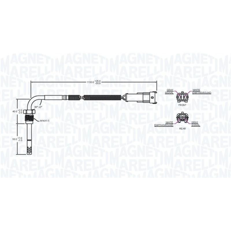 Capteur, température des gaz MAGNETI MARELLI 172000225010 - Visuel 1