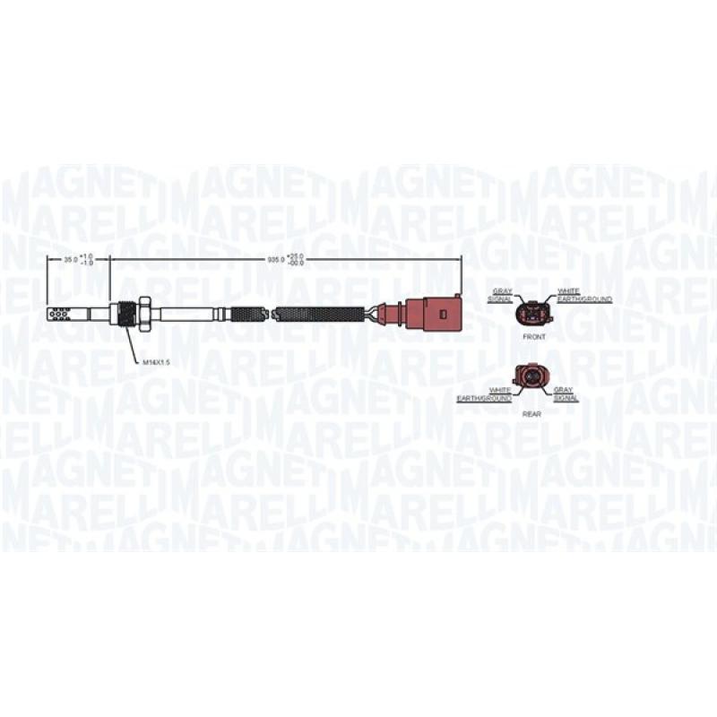 Capteur, température des gaz MAGNETI MARELLI 172000229010 - Visuel 1