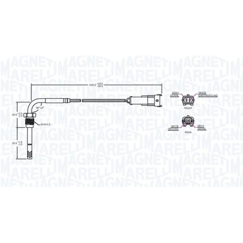 Capteur, température des gaz MAGNETI MARELLI 172000231010 - Visuel 1