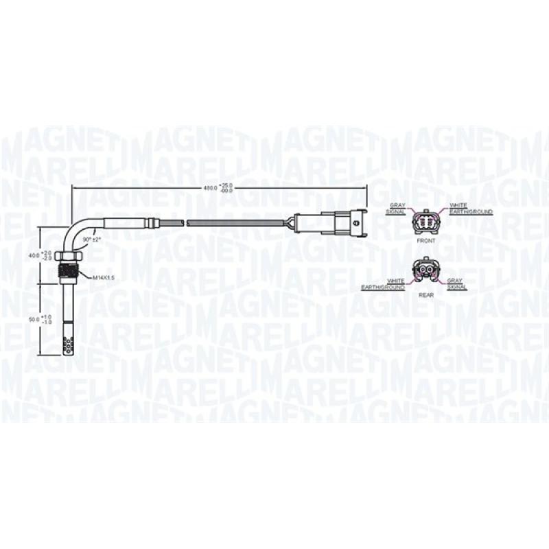 Capteur, température des gaz MAGNETI MARELLI 172000235010 - Visuel 1