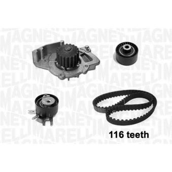 Pompe à eau + kit de courroie de distribution MAGNETI MARELLI 341401690001 pour FORD S-MAX 2.0 TDCi - 130cv