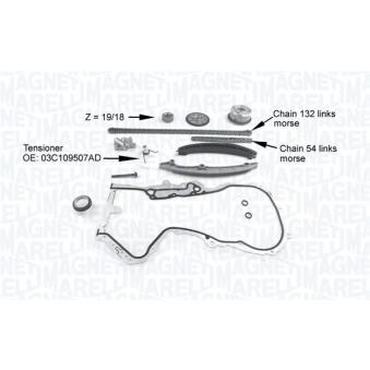 Kit de distribution par chaîne MAGNETI MARELLI OEM 03C109469R Kit de distribution par chaîne MAGNETI MARELLI OEM 03C109469R