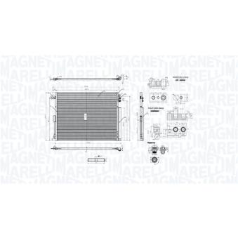 Condenseur, climatisation MAGNETI MARELLI OEM 55038003AG