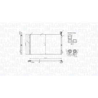 Condenseur, climatisation MAGNETI MARELLI [350203107900]