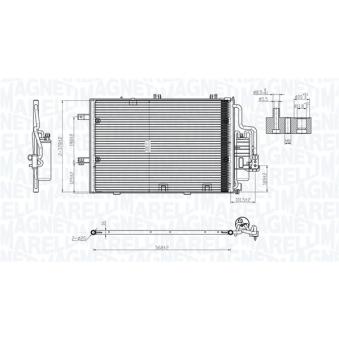 Condenseur, climatisation MAGNETI MARELLI 350203770000 pour LEXUS LS 1.6 16V - 94cv