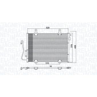 Condenseur, climatisation MAGNETI MARELLI [350203775000]