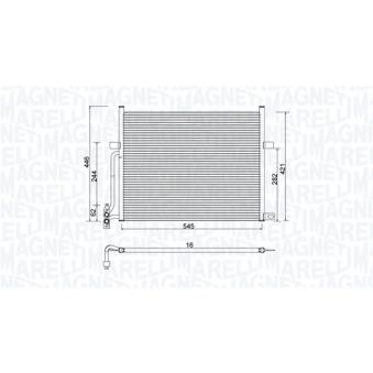 Condenseur, climatisation MAGNETI MARELLI 350203776000 pour BMW Z4 2.5si - 218cv