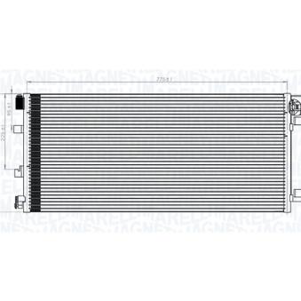 Condenseur, climatisation MAGNETI MARELLI 350203787000 pour NISSAN QASHQAI +2 2.3 dCi 110 FWD - 110cv