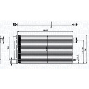 Condenseur, climatisation MAGNETI MARELLI [350203791000]