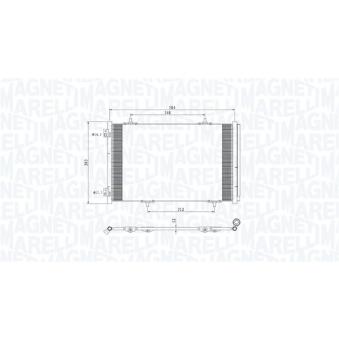 Condenseur, climatisation MAGNETI MARELLI 350203812000 pour FIAT REGATA 1.2 VTi 72 - 72cv