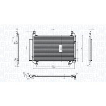 Condenseur, climatisation MAGNETI MARELLI OEM 884600D050