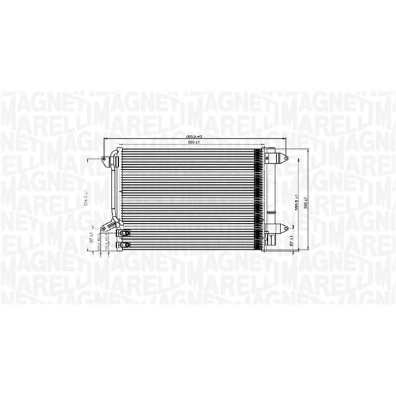 Condenseur, climatisation MAGNETI MARELLI 350203845000 - Visuel 1