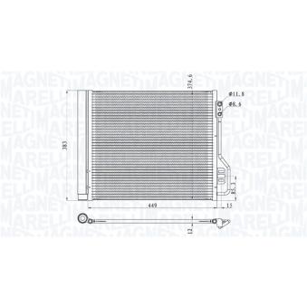 Condenseur, climatisation MAGNETI MARELLI 350203854000 pour SMART FORTWO 1.0 - 71cv