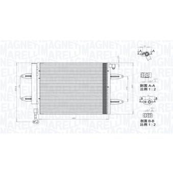 Condenseur, climatisation MAGNETI MARELLI 350203911000 pour SKODA FABIA 1.9 TDI - 105cv