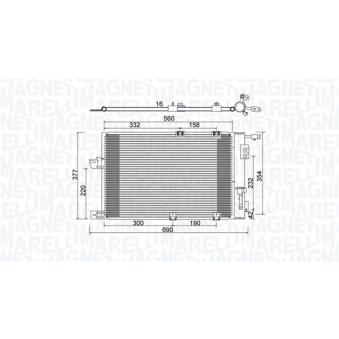 Condenseur, climatisation MAGNETI MARELLI OEM 1850292