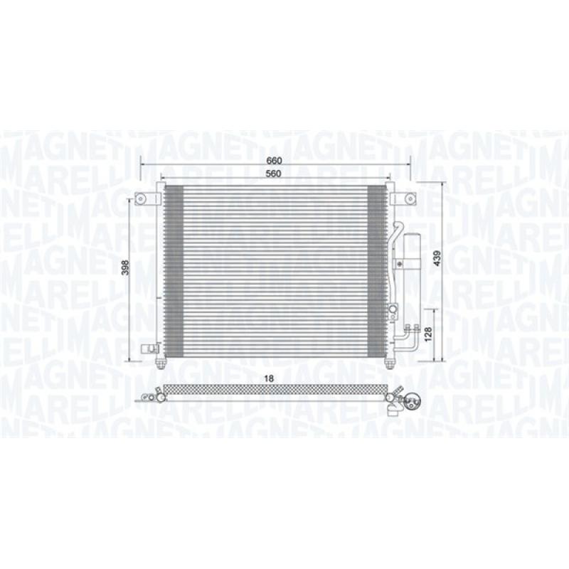 Condenseur, climatisation MAGNETI MARELLI 350203943000 - Visuel 1