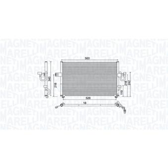 Condenseur, climatisation MAGNETI MARELLI 350203956000