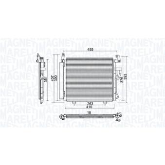Condenseur, climatisation MAGNETI MARELLI [350203975000]