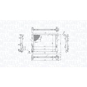 Radiateur, refroidissement du moteur MAGNETI MARELLI [350213022100]