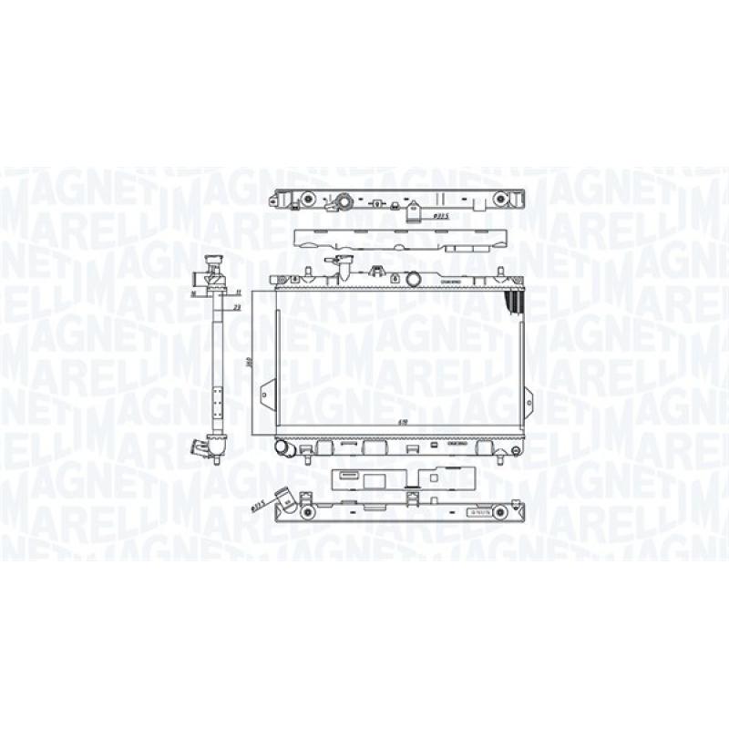 Radiateur, refroidissement du moteur MAGNETI MARELLI 350213110400 - Visuel 1