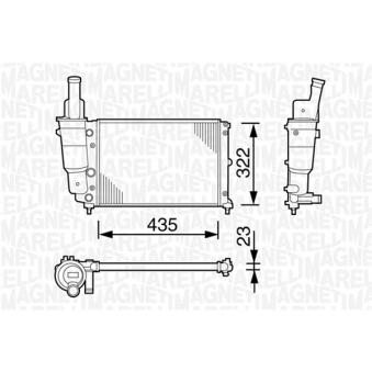 Radiateur, refroidissement du moteur MAGNETI MARELLI OEM 46465015