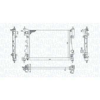 Radiateur, refroidissement du moteur MAGNETI MARELLI 350213130100 pour AIXAM COUPE 1.4 - 73cv