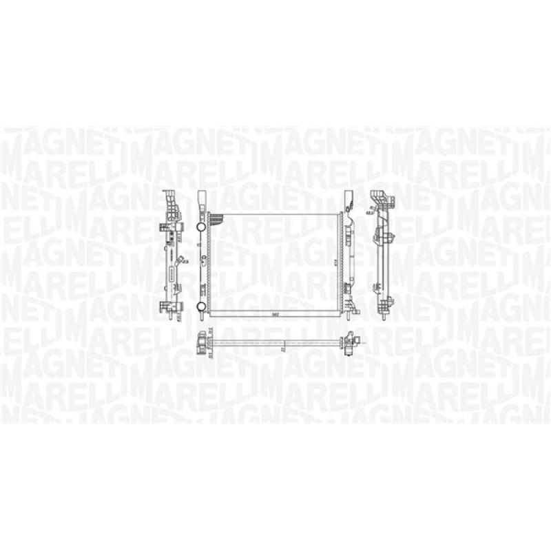 Radiateur, refroidissement du moteur MAGNETI MARELLI 350213142600 - Visuel 1