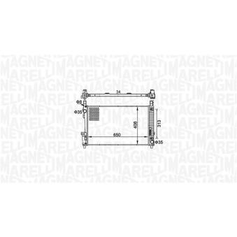 Radiateur, refroidissement du moteur MAGNETI MARELLI [350213151700]