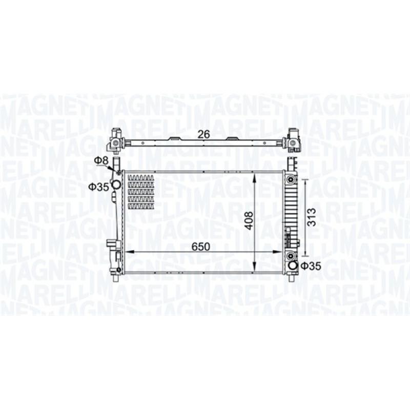 Radiateur, refroidissement du moteur MAGNETI MARELLI 350213151700 - Visuel 1