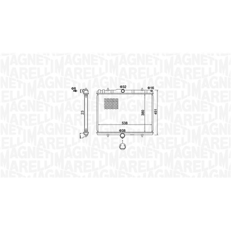 Radiateur, refroidissement du moteur MAGNETI MARELLI 350213151800 - Visuel 1