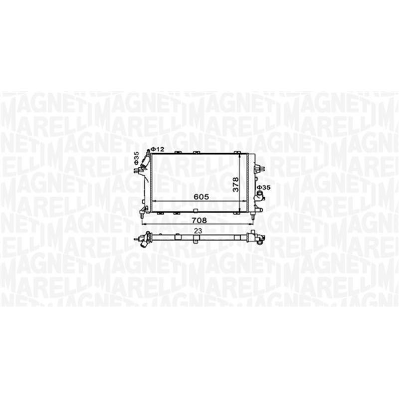 Radiateur, refroidissement du moteur MAGNETI MARELLI 350213153400 - Visuel 1