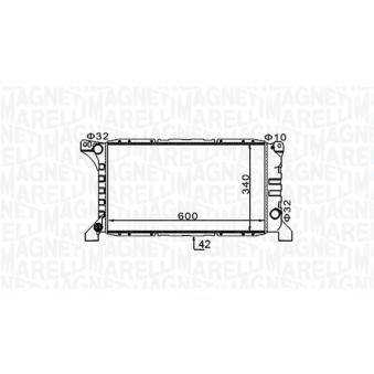 Radiateur, refroidissement du moteur MAGNETI MARELLI 350213154200 pour SEAT EXEO 2.5 DI - 76cv