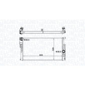 Radiateur, refroidissement du moteur MAGNETI MARELLI [350213155100]