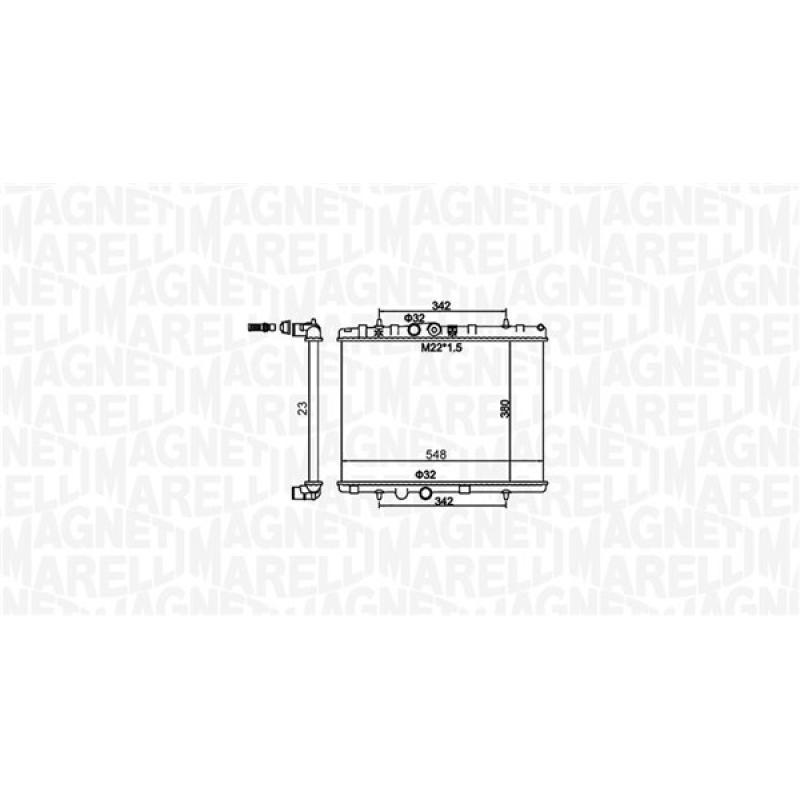 Radiateur, refroidissement du moteur MAGNETI MARELLI 350213156100 - Visuel 1
