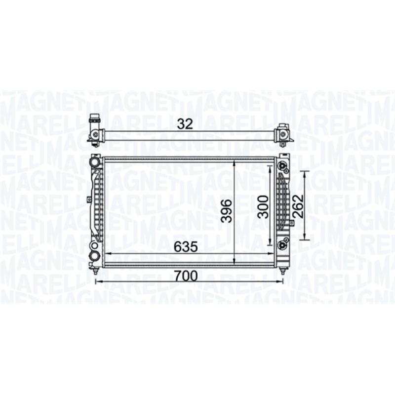 Radiateur, refroidissement du moteur MAGNETI MARELLI 350213157600 - Visuel 1