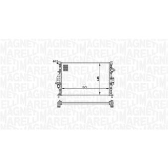 Radiateur, refroidissement du moteur MAGNETI MARELLI 350213158700 pour FORD KUGA 2.0 TDCi - 140cv