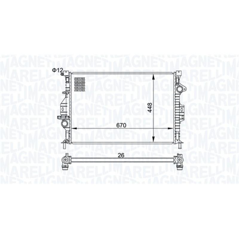 Radiateur, refroidissement du moteur MAGNETI MARELLI 350213158700 - Visuel 1